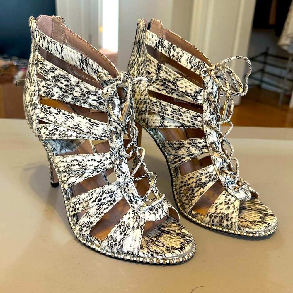 Snakeskin heels (gently worn)